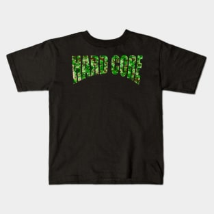 Camouflage hard core slogan army fatigues camo Kids T-Shirt